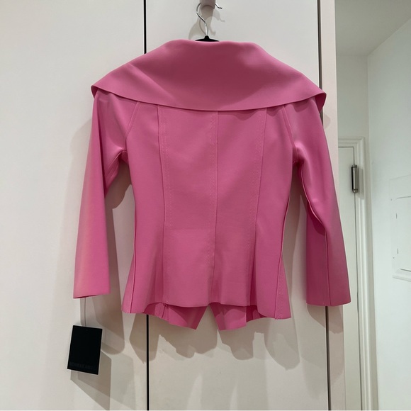 Norma Kamali off-shoulder blazer in candy pink, size xxs, NWT - Picture 5 of 6